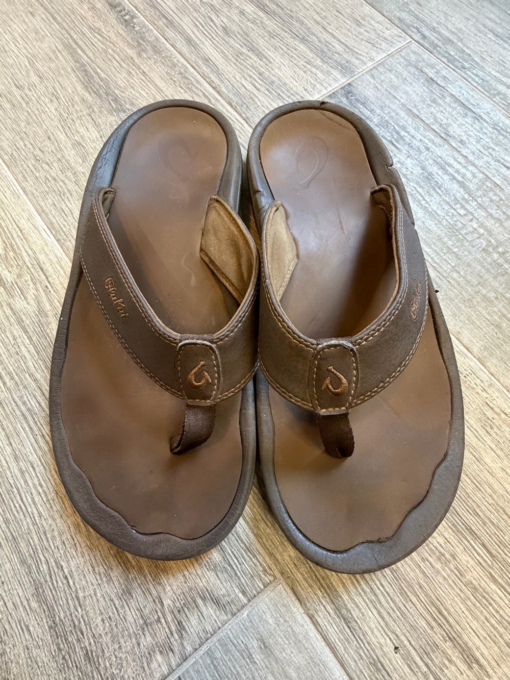 Olukai Ohana Dark Java Ray Flip-Flop Sandal Casual Men's Size 11 - Picture 2 of 9